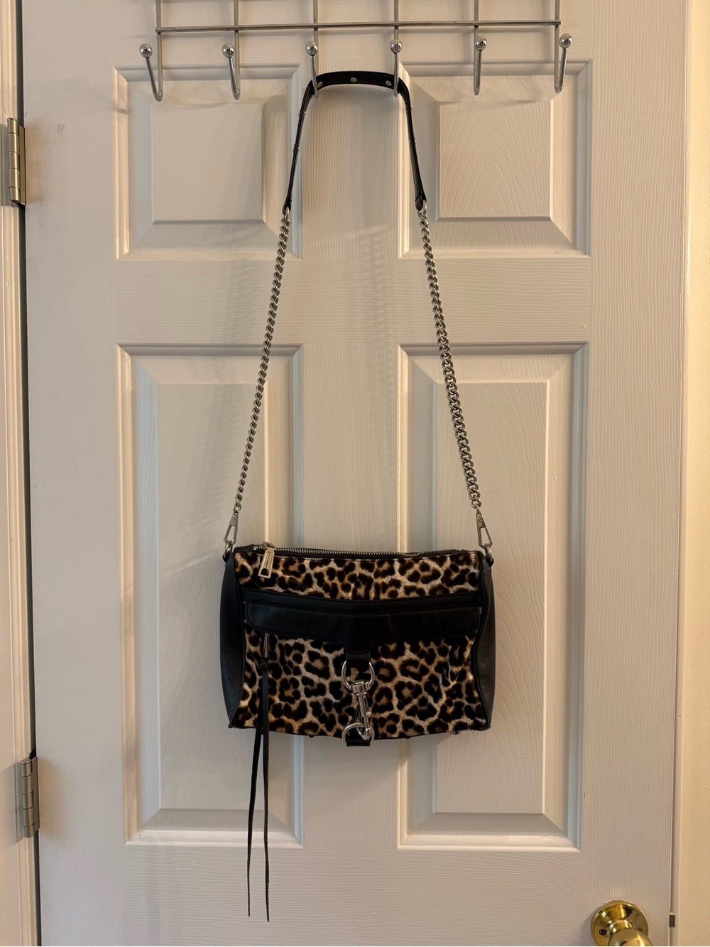 Rebecca Minkoff Leopard Print Crossbody with Black Trim